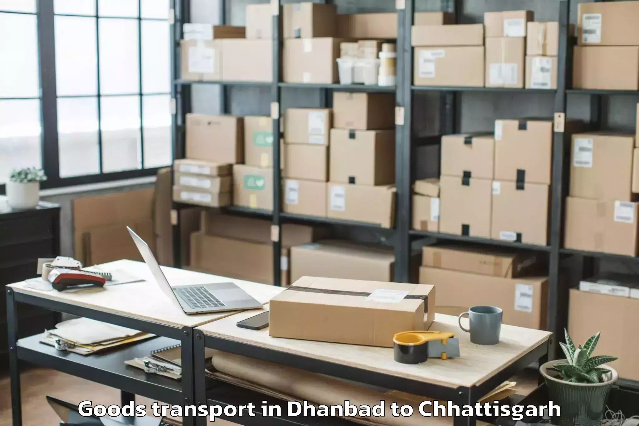 Dhanbad to Iit Bhilai Goods Transport